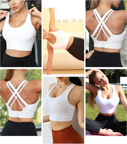 Vista 5 de Botel Sports Criss Cross Back Strap Bras for Women, Comfort Support Bra