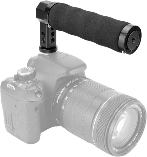 Vista 3 de Mango de cámara DSLR, negro, compatible con soporte de zapata, conector de zapata fría
