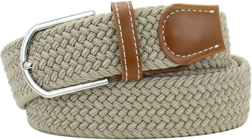 Vista 2 de Mixed Color Woven Stretch Braided Belts for Men and Women Fashion Elastic Belts