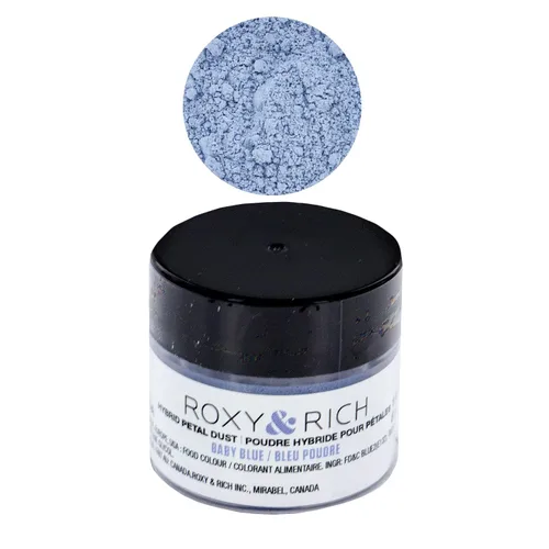 Vista 2 de Roxy & Rich - Polvo híbrido de pétalos en polvo, color alimentario, volumen de 0.3 fl oz, color azul bebé