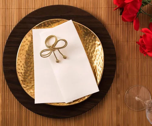 Vista 2 de Paquete de 100 servilletas BloominGoods de lino (17 x 17 pulgadas), papel desechable similar a una tela, toallas de invitados suaves y absorbentes