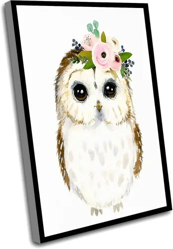 Vista 8 de Decoración de baño para niños, decoración de baño para niños, pajarita azul, cervatillo de ciervo, pintura de ciervos, impresiones de animales