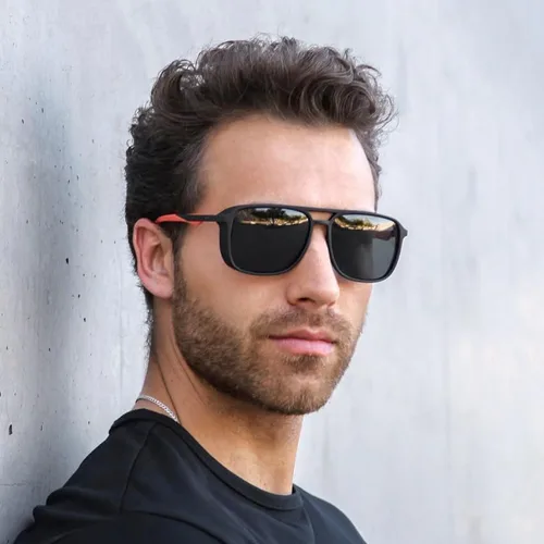 Vista 3 de WearMe Pro - Gafas de sol de aviador cuadradas modernas polarizadas para hombre