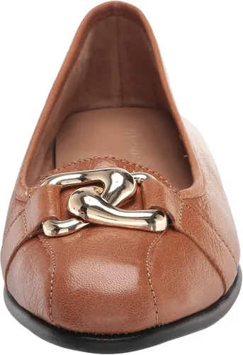 Vista 2 de Aerosoles Zapatos planos tipo ballet Bristol para mujer, piel tan, 7, Bronceado Cuero