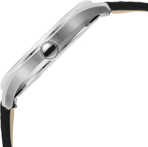 Vista 3 de Fossil Dayliner - Reloj de cuarzo minimalista delgado de acero inoxidable y cuero para hombre