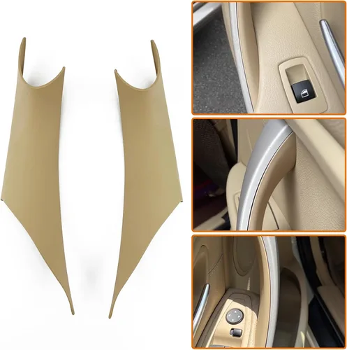 Vista 2 de Cubierta para manija de puerta de automóvil izquierda y derecha, Cubiertas Decorativas Protectoras para Manijas de Tirador Interior de Puerta