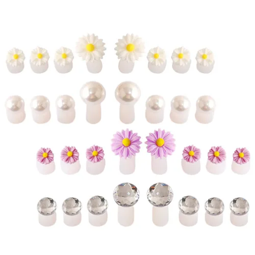 Vista 14 de 32 piezas de esmalte de uñas para dedos de los pies, separadores de dedos de silicona para arte de uñas, estirador de dedos, herramientas