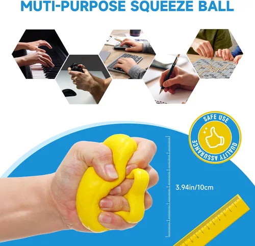 Vista 4 de Fanwer Ejercitador de dedos, pelota de mano para apretar, entrenamiento de fuerza para fortalecer la mano, dedos y muñeca, ejercitador de extensión
