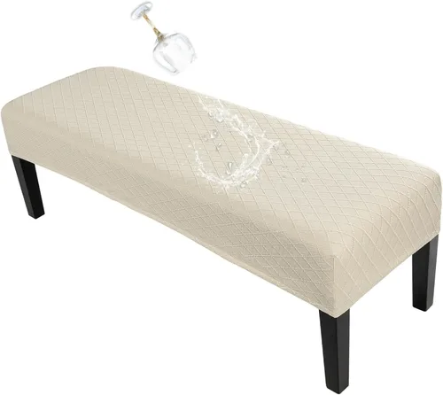 Vista 32 de SearchI Funda para banco de comedor, fundas largas elásticas y lavables para asiento de banco de banco rectangular, para comedor, sala de estar Flor
