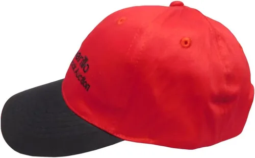 Vista 6 de Trade Winds Amarillo Subasta de ganado Rojo Negro Algodón Gorra de béisbol bordada ajustable, Multi