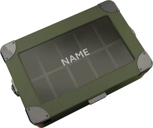 Vista 17 de CASE ELEGANCE Caja organizadora militar de 10 ranuras para reloj, para hombres, parte superior de cristal real, bandeja modular de valet, compatible