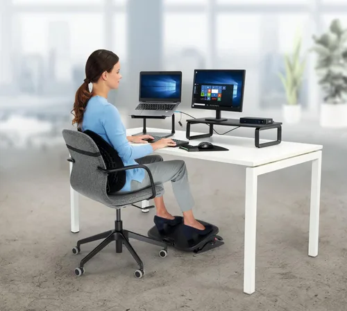 Vista 6 de Kensington SmartFit - Soporte extra ancho para monitor, altura ajustable, diseño ergonómico (K52797WW), color negro