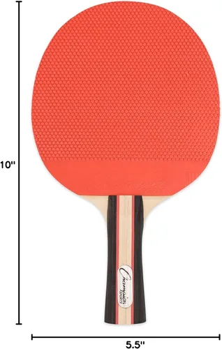 Vista 10 de Champion Sports PN6 Pala de Tenis de Mesa, Negro, 5-1/2 x 10 x 1/2