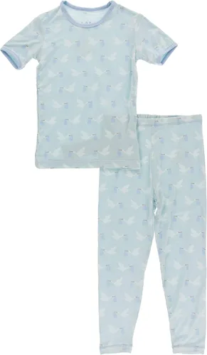 Vista 5 de KicKee Pants Conjunto de pijama de manga larga con estampado de piezas