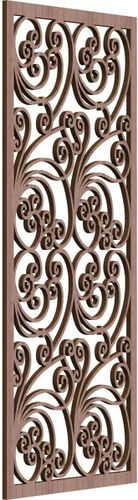 Vista 121 de 9 3/8"W x 24 3/8"H x 1/4"T Marilla Decorativos Paneles de Pared de Madera Calado, Abedul
