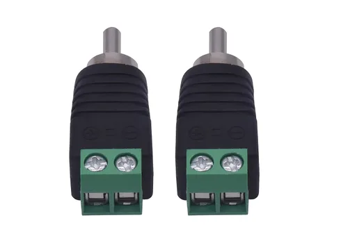 Vista 8 de Enchufes RCA para cable de altavoz, conector de terminal de tornillo RCA a AV, conector macho Phono RCA sin soldadura, convertidor sin soldadura