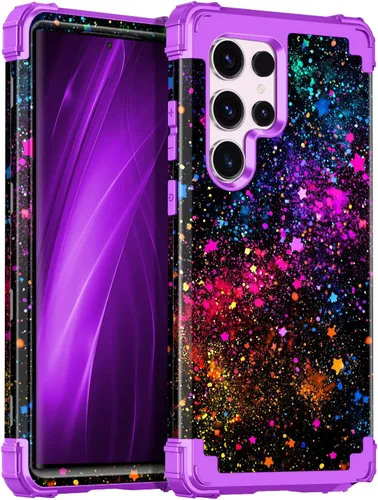 Vista 15 de Miqala Funda para Galaxy S23 FE 5G, brilla en la oscuridad, tres capas, resistente, a prueba de golpes, protección de cuerpo completo, parachoques
