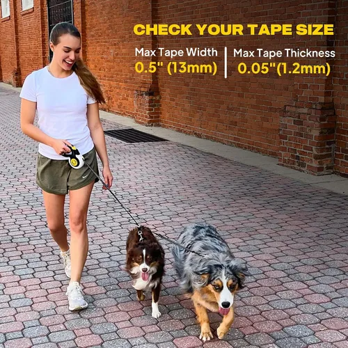 Vista 5 de Fida Accesorios duales para pasear perros para correa retráctil Diseño patentado de rodillo, correa reflectante sin enredos, ajustable para perros