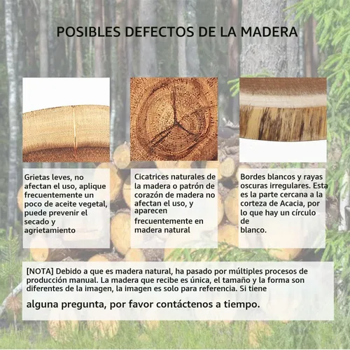 Vista 5 de Tabla de cortar de acacia de 11 a 14 pulgadas con madera 100% natural, tabla de servir para frutas de bistec, tabla de cortar para pan como bandejas