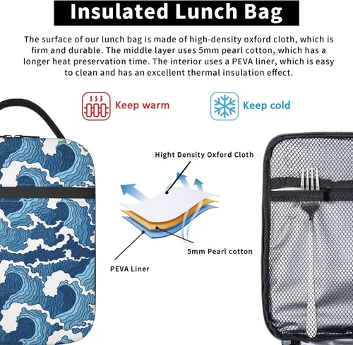 Vista 42 de Gianlaima Fiambrera aislada de fútbol americano para mujeres y hombres, bolsa de almuerzo portátil reutilizable para oficina, trabajo, viajes