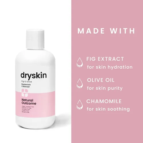Vista 4 de natural outcome Lavado facial para tipos de piel seca Limpiador facial suave que restaura la humedad de la piel Lavado facial hidratante