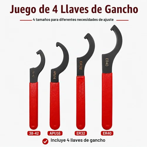 Vista 2 de Anxingo Juego de llaves helicoidales ajustables, 4 piezas, acero de aleación, caucho