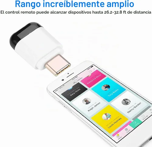 Vista 3 de Mini control remoto IR inteligente universal, control infrarrojo inteligente para teléfono móvil Android para TV/reproductor de DVD/set-Top-Box/Aire