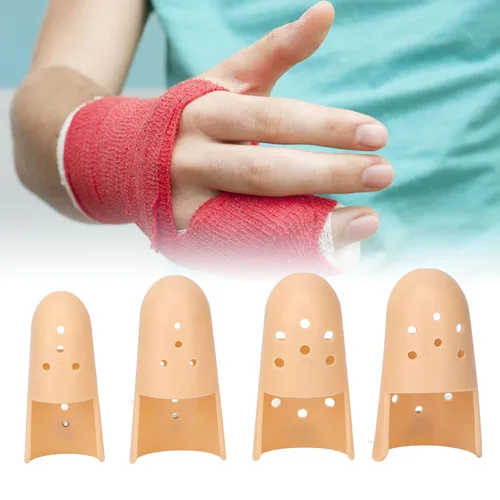 Vista 8 de 4 tamaños de mazo para dedos, férula para el pulgar, soporte estabilizador, protectores transpirables para aliviar heridas, artritis, esguinces