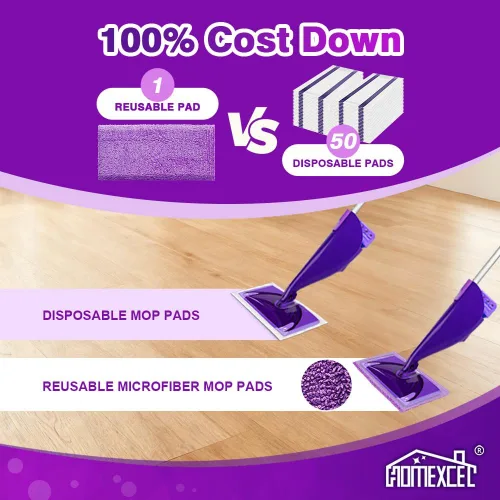 Vista 4 de HOMEXCEL Almohadillas de microfibra para Swiffer Wet Jet 11.5 x 5.5 pulgadas, paquete de 8