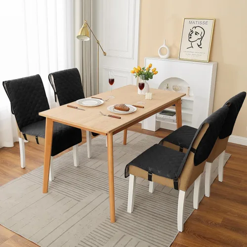 Vista 2 de Yonus Funda impermeable para silla de comedor, funda para silla de oficina, funda resistente al agua para silla de comedor, funda para silla