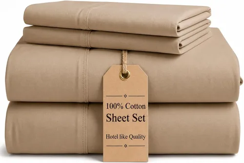 Vista 24 de Good Sleep Bedding Sábanas tamaño individual XL, juego de sábanas de 4 piezas, 800 hilos, suaves, duraderas, extra largas, bolsillo profundo de 16