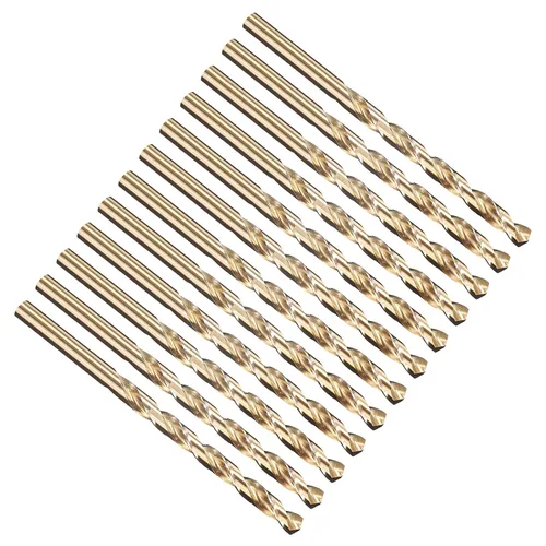 Vista 230 de PATIKIL Broca Jobber de 0.039 in, vástago recto M35 cobalto 5% acero de alta velocidad 135° acabado dorado para metal duro de acero inoxidable - 2
