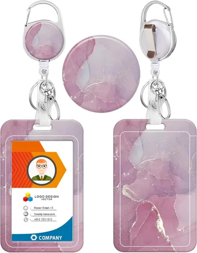 Vista 8 de Soporte para credencial, carrete retráctil resistente, diseño de aguacate, soporte para tarjetas de identificación con clip para cinturón