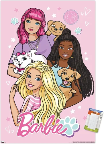 Vista 14 de Trends International Mattel Barbie - Bonito póster de pared, 22.4 pulgadas de largo x 14.7 pulgadas, versión enmarcada en madera de granero Versión