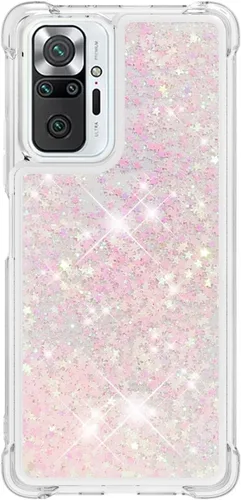 Vista 33 de Funda de silicona transparente con purpurina para Xiaomi Redmi A1 Bling Liquid Clear Star Heart Silicone Bumper a prueba de golpes, funda Azul