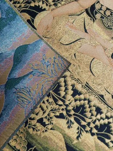 Vista 6 de Bordado de seda tibetano Thangka Budista Medicina Budista Buda Tangka para Yoga Budismo Colgante de pared para decoración del hogar Tapiz Meditación