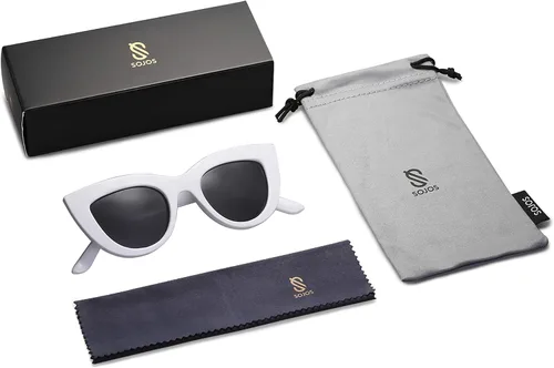 Vista 6 de SOJOS Retro Small Vintage Cateye Sunglasses for Women Cute Fashion UV400 Sunnies SJ2939