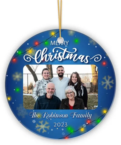 Vista 21 de Adorno de Navidad personalizado con foto para bebé, mi segunda Navidad, adorno de recuerdo de bebé, adornos colgantes de Navidad