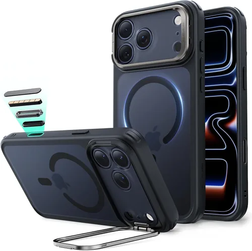 Vista 49 de ESR Funda para iPhone 13 Pro, compatible con MagSafe, protección de grado militar a prueba de golpes, soporte de anillo de cámara integrado, funda