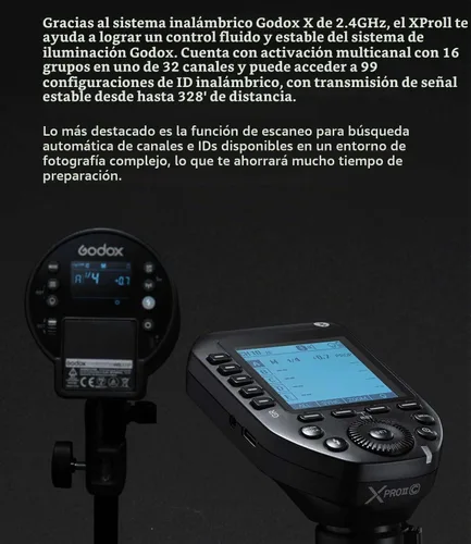 Vista 4 de Godox XProII-S - Transmisor de disparador de flash inalámbrico para cámaras Sony, 2.4G TTL-Convertidor manual HSS 1/8000S función Bluetooth, bloqueo
