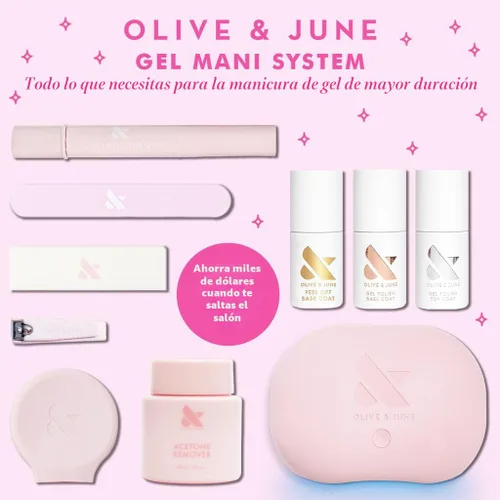 Vista 7 de Olive & June Juego de Esmaltes de Gel Más Vendidos Se Necesita Lámpara de Uñas LED UV Incluye 6 Tonos