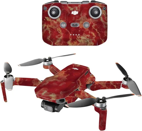 Vista 17 de MightySkins - Compatible con DJI Mini 2 Dron portátil – Mármol ámbar Funda protectora de vinilo duradera y única Fácil de aplicar, quitar