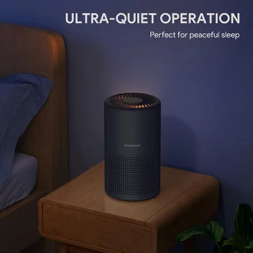 Vista 9 de Purificadores de aire para recámara, FULMINARE Filtro de aire HEPA H13 verdadero, limpiador de aire silencioso con luz nocturna, purificador de aire