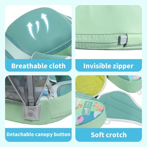 Vista 7 de Mambobaby - Flotador de natación para bebé, no inflable, con UPF 50+, tamaño mejorado y sólido, flotador de piscina, suave, impermeable, agradable