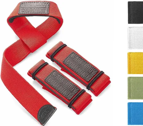 Vista 13 de WARM BODY COLD MIND Lasso - Muñequeras de levantamiento para entrenamiento cruzado, clasificadas en 770 libras, vendas de mano para levantamiento