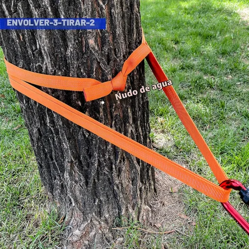 Vista 9 de GM CLIMBING - Cinta de correa tubular de nailon de 1 pulgada, certificada CE, UIAA, 4000 lb de alta resistencia para cuerda de rescate de escalada