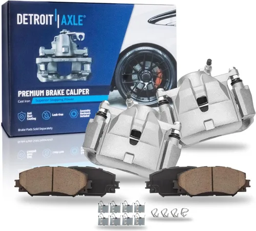 Vista 22 de Detroit Axle - Pinzas de freno traseras para el lado del pasajero + pastillas de freno de cerámica con herramientas de repuesto para Acura CL TL