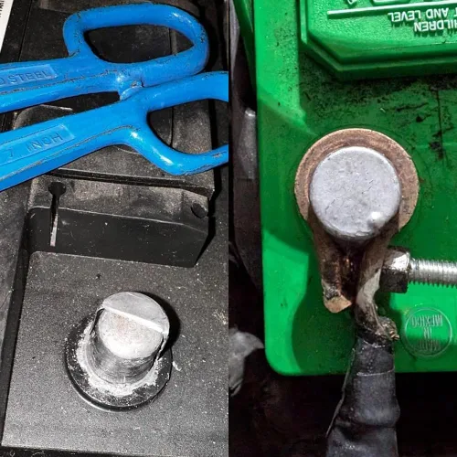 Vista 6 de Kit de Limpieza y Reparación de Terminales de Batería Ampper, Kit de Limpieza de Terminales de Batería con 5 Cuñas, 2 Cepillos y 12 Arandelas