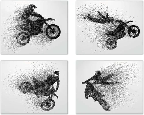 Vista 10 de Summit Designs Motocross - Regalos de motocross, decoración para pared de dormitorio, carteles para pared, decoración de motocross, arte, arte