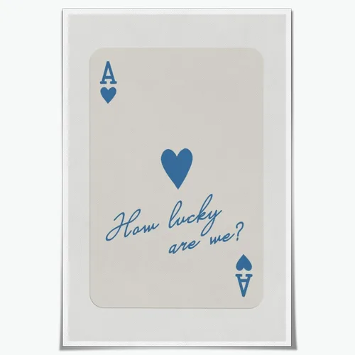 Vista 17 de Arte de pared moderno Ace of Hearts How Lucky Are We Poster Retro Funky Estético Lienzo Impresiones Verde Salvia Carteles Póster Femenino Coqueta